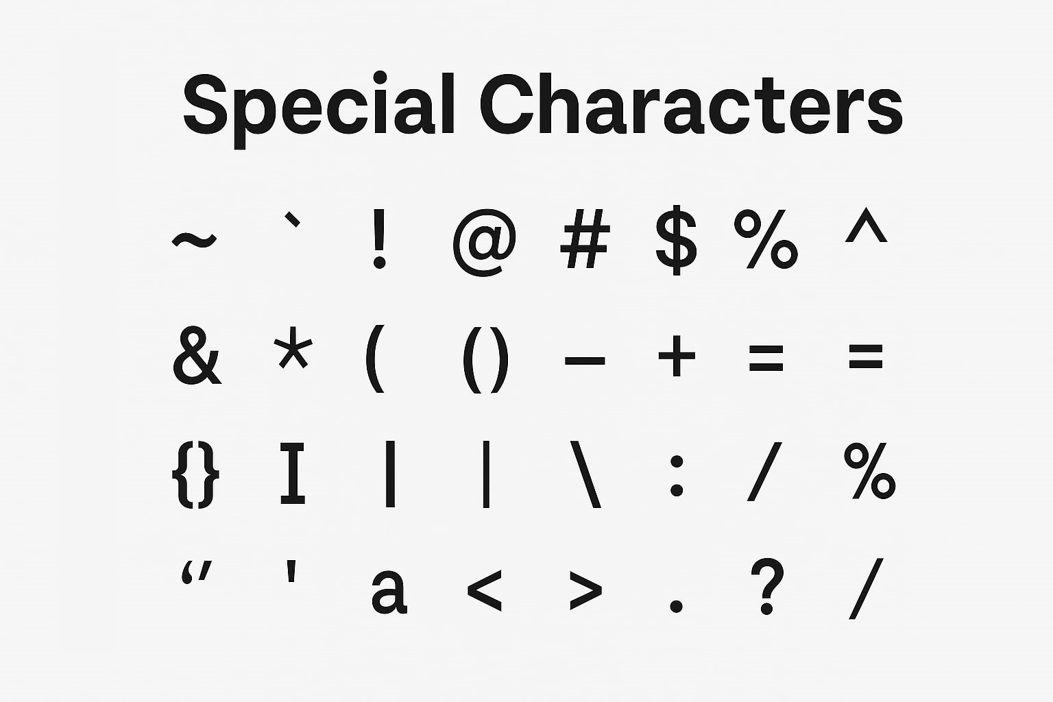 special character